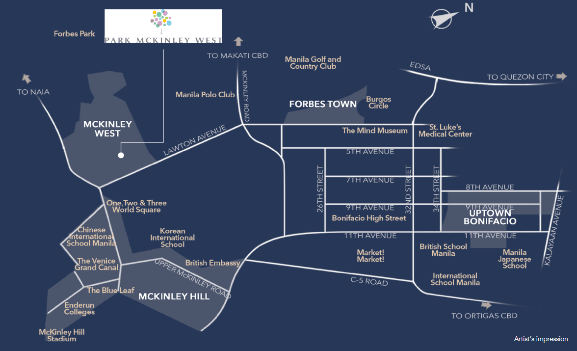 PARK MCKINLEY WEST Location Map