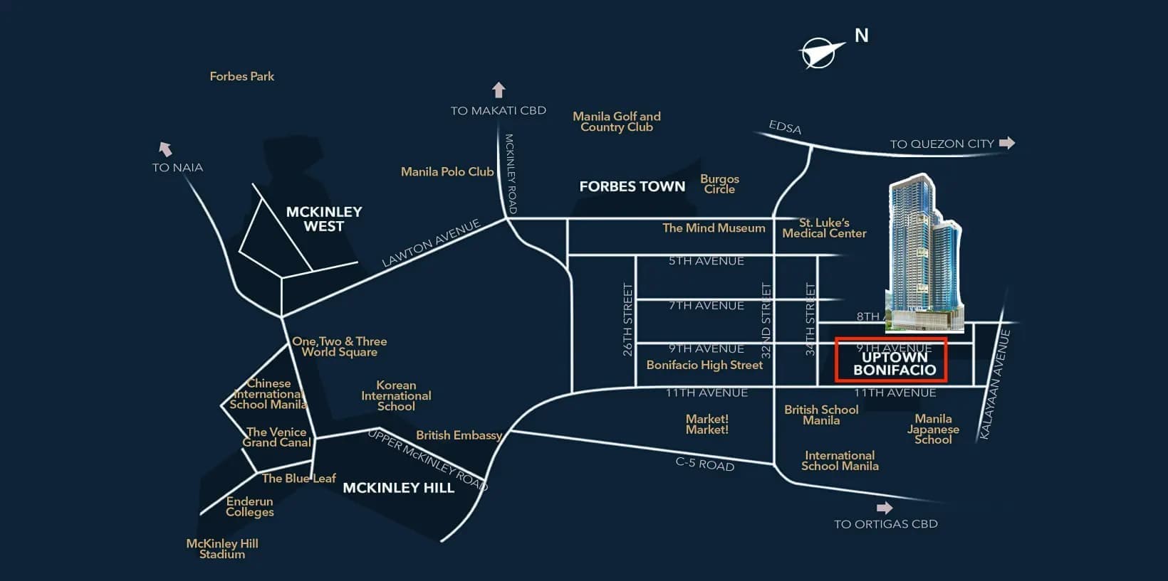 UPTOWN MODERN Location Map